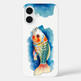 iPhone / iPad Gehäuse - Wasserfarben Serie: Koi Fi iPhone 16 Hülle