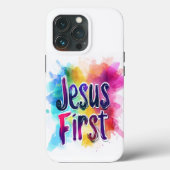 iPhone/iPad Jesus First Case-Mate iPhone Hülle (Rückseite)