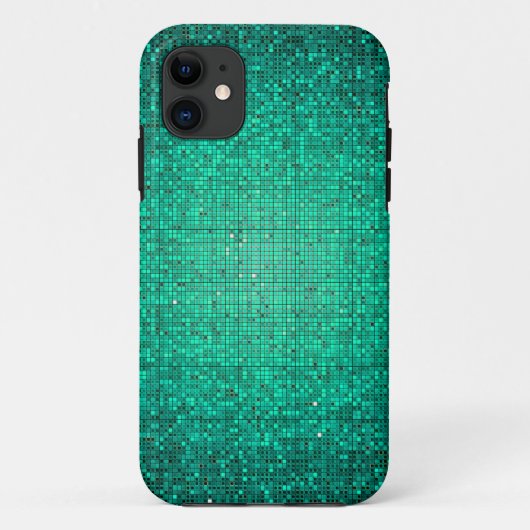 iPhone mit aquamarinem Glitzer 5-poliger Barely Th Case-Mate iPhone Hülle (Rückseite)