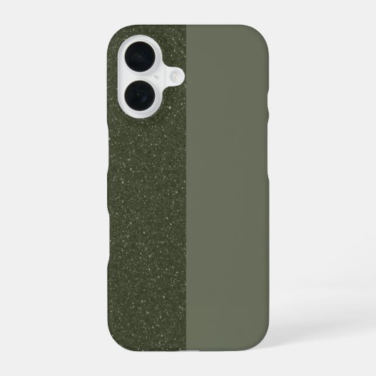 iPhone mit individualisierbarem Moss & Glitzer 16  Hülle (Rückseite)