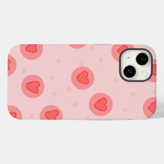 iPhone Pink case | cute love (Rückseite (Horizontal))