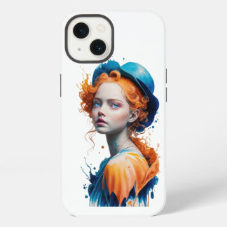iPhone Rückdeckelfarbe 3D Mädchen Design 13 Hülle