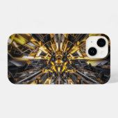 iPhone-Schutzgehäuse für Schwarz und Gold iPhone Hülle (Rückseite (Horizontal))