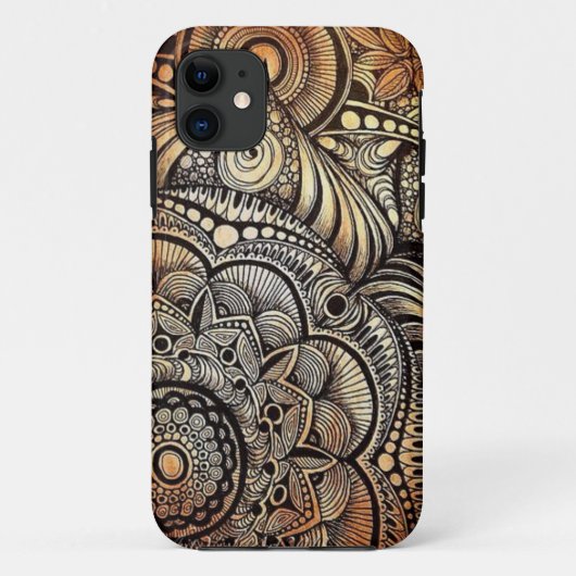 iPhone Se + iPhone 5/5S, Hennastrauchgekritzel Case-Mate iPhone Hülle (Rückseite)