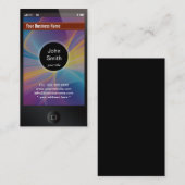 iPhone sieht aus wie dunkle Visitenkarte (Vorne/Hinten)