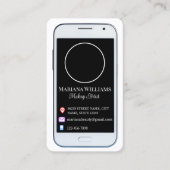 iPhone-Smartphone Social Media Foto Qr Code chic Visitenkarte (Vorderseite)