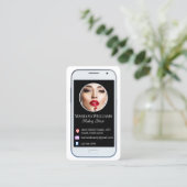 iPhone-Smartphone Social Media Foto Qr Code chic Visitenkarte (Stehend Vorderseite)