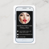 iPhone Smartphone Social Media Foto qr Visitenkarte (Vorderseite)