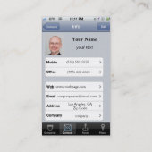 iphone Visitenkarte (Rückseite)