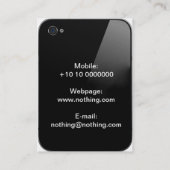 iPhone Visitenkarte (Rückseite)