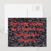 iPhone vs BlackBerry Postkarte (Vorne/Hinten)