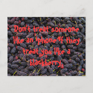 iPhone vs BlackBerry Postkarte