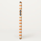 iPhone X Case für Orange und White Stripe (Hinten/Rechts)