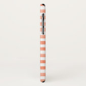 iPhone X Case für Peach und White Stripe (Hinten/Links)