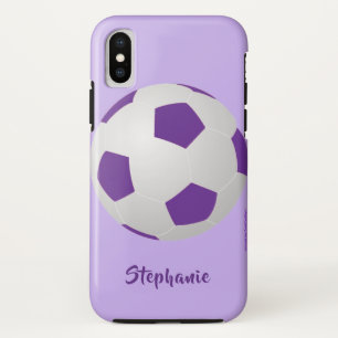 iPhone X Fall, Fußball-Ball, lila, personalisiert Case-Mate iPhone Hülle