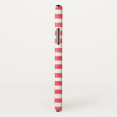 iPhone X-Fall mit rotem und weißem Streifen Case-Mate iPhone Hülle (Hinten/Rechts)