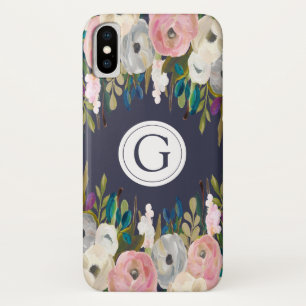 Iphone X Floral Navy Personalisiert erster Fall Case-Mate iPhone Hülle