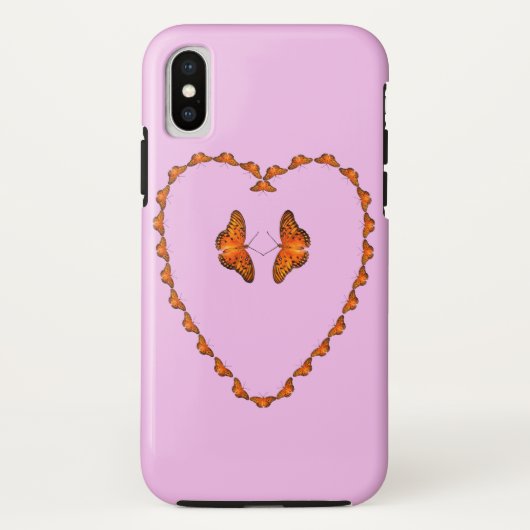iPhone X Gehäuse, Schmetterlinge im Herzen - Tanz Case-Mate iPhone Hülle (Rückseite)
