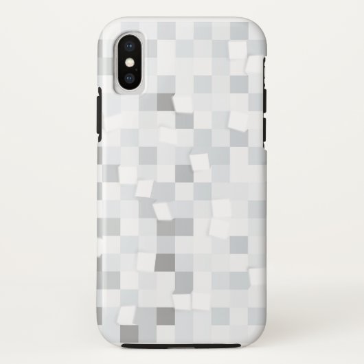 iPhone X weißer abstrakter Entwurfs-Kasten Case-Mate iPhone Hülle (Rückseite)