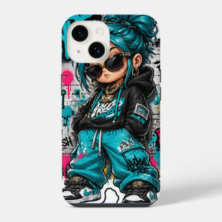IPhones überdecken Chibi Hip-Hop Mädchen iPhone 14 Hülle