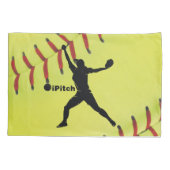 iPitch Fastpitch Softball Kissenbezug (Rückseite)