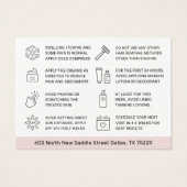 IPL Laser Hair Removal Aftercare Instructions Card (Rückseite)