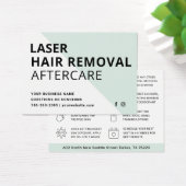 IPL Laser Hair Removal Aftercare Instructions Card (Schreibtisch)