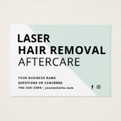 IPL Laser Hair Removal Aftercare Instructions Card (Vorderseite)