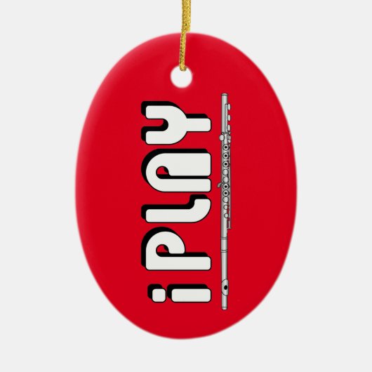 iPlay Flute Keramik Ornament (Vorne)