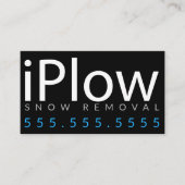 iPlow. Schneeräumung-Schnee, der Visitenkarte (Vorderseite)