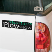 iPlow. Schneeräumung. Schnee-Pflügen fördernd Autoaufkleber (Auf Lkw)