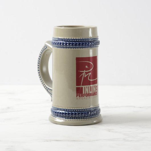 Ipm-Logo Stein Bierglas (Vorderseite Links)