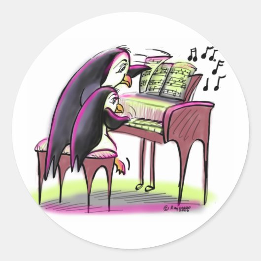 IPnr pEnGuInS Runder Aufkleber (Vorderseite)