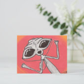 IPOD-Alien-Postkarten Postkarte (Stehend Vorderseite)