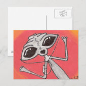 IPOD-Alien-Postkarten Postkarte (Vorne/Hinten)