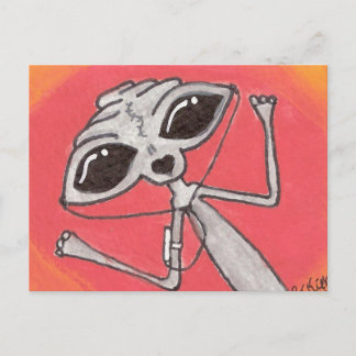 IPOD-Alien-Postkarten Postkarte