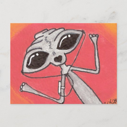 IPOD-Alien-Postkarten Postkarte (Vorderseite)