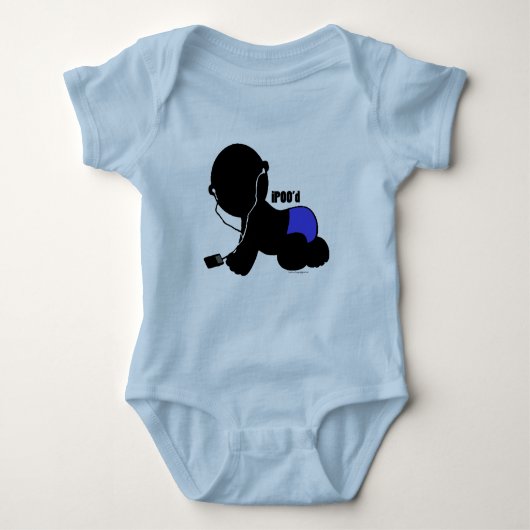 iPOOD_blue Baby Strampler (Vorderseite)