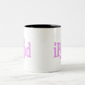 ipood Mädchen Zweifarbige Tasse (Mittel)