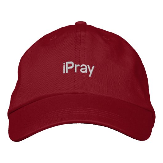iPray Hat Bestickte Baseballkappe (Vorderseite)