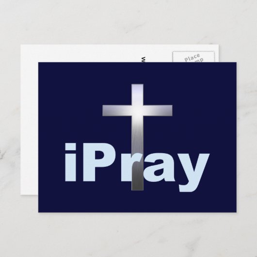 iPray Postkarte (Vorne/Hinten)