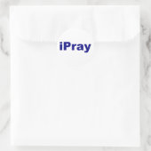 iPray Runder Aufkleber (Tasche)