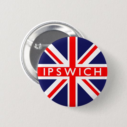 Ipswich: Britische Flagge Button (Vorne & Hinten)