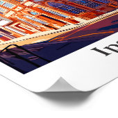 Ipswich England Vintage Travel Illustration Poster (Ecke)