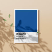 Ipswich Suffolk Blue - Weiße Grenze Poster