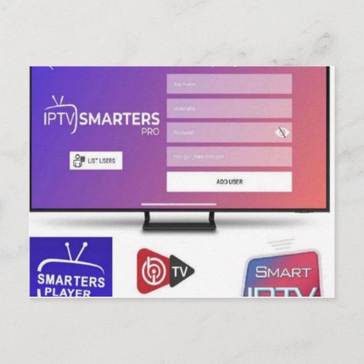 IPTV-Abonnement für 12 Monate Postkarte (Vorderseite)