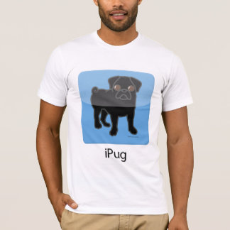 iPug - Schwarzes T-Shirt