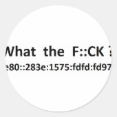 ipv6 runder aufkleber (Vorderseite)