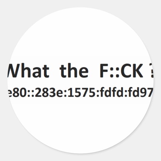 ipv6 runder aufkleber (Vorderseite)