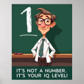 IQ-Level Sarkastisch Poster (Vorne)